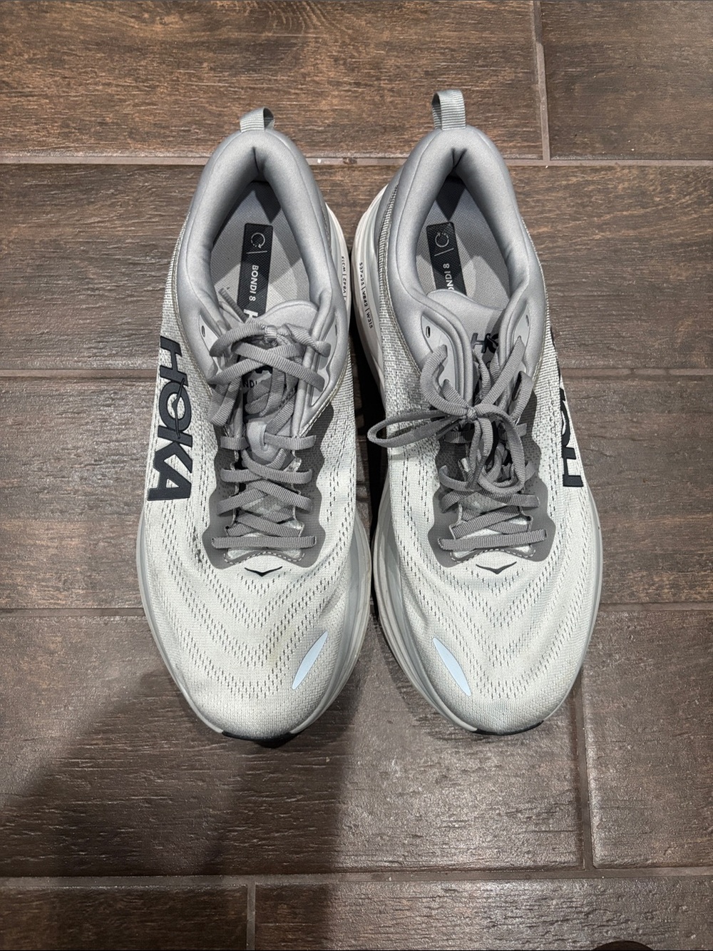 Hoka Men's Athletic Running Shoes in Light Gray